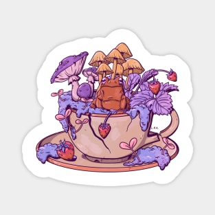 Froggy Fungi Teacup Magnet