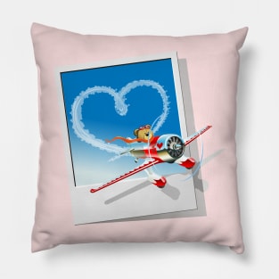 Cartoon retro airplane Pillow