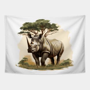 Rhino Love Tapestry