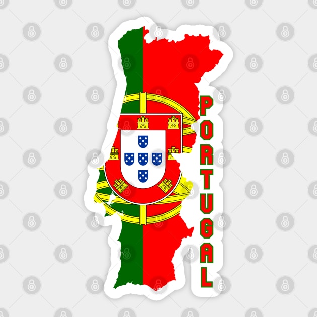 Sticker Portugal map