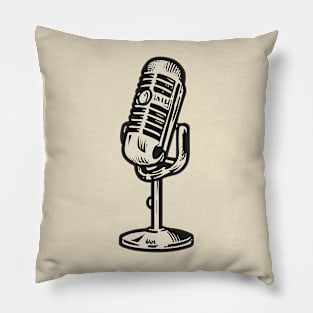 A Vintage Microphone Pillow