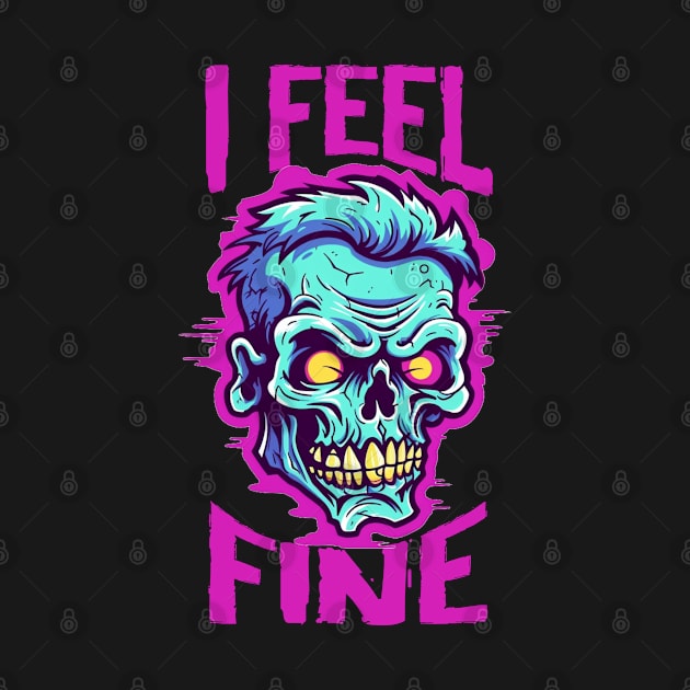 Funny Halloween zombie Drawing: "I Feel Fine" - A Spooky Delight! by Guntah