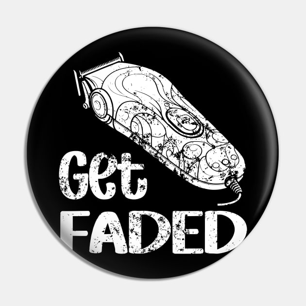 Funny Get Faded Barber Hairdresser Hair Cut Maker Pin by LEGO