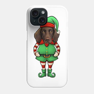 German Shorthaired Pointer Christmas Elf Phone Case