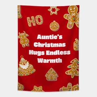 Auntie's Christmas hugs, endless warmth. Tapestry