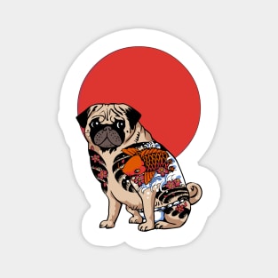 Yakuza Pug Magnet