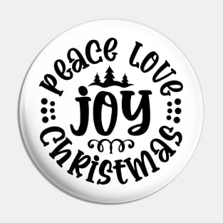 Peace Love Joy Christmas Pin