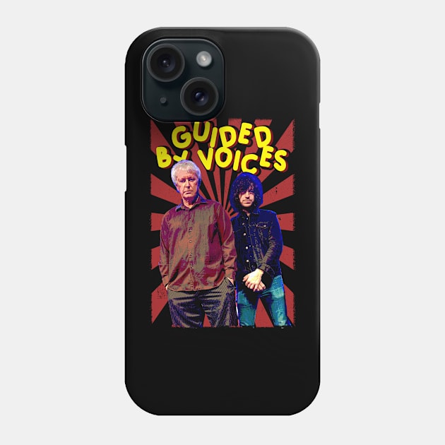 Guided by Graphic Grooves Voices Band Tees, Navigate Indie Rock Aesthetics with Style Phone Case by Church Green