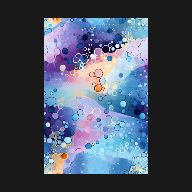 Abstract pattern of water color polka dots by UmagineArts