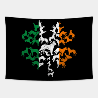 German Shepherd Shamrock Irish Flag St Patricks Day Tapestry