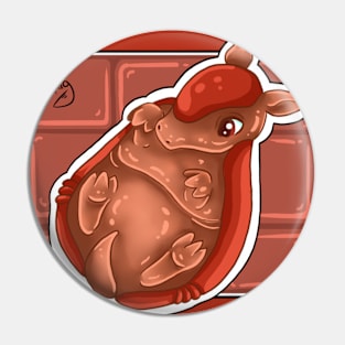 Chocolate Armadillo Pin