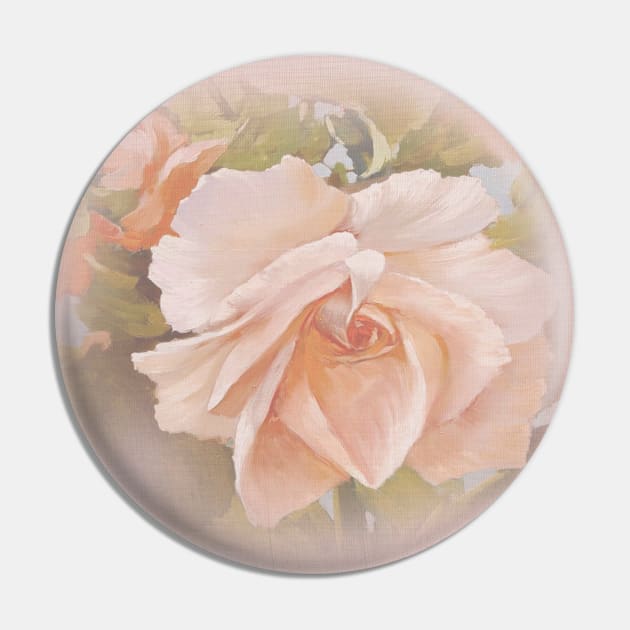 Vicorian Roses Neck Gator Peach Rose Pin by DANPUBLIC