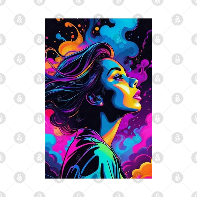 An Illustration of a Woman's Psychedelic Vision - colorful by RhaNassim ★★★★★