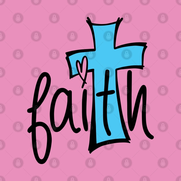 Faith Cross with Love Heart by Caty Catherine