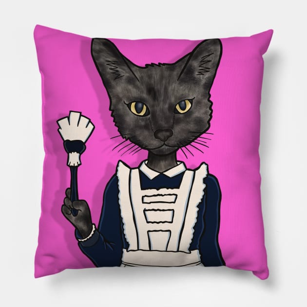 Maid Kitty Pillow by chawlie