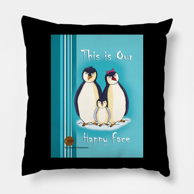 Grumpy Pie Notebooks - Penguins Pillow by kriyaonline