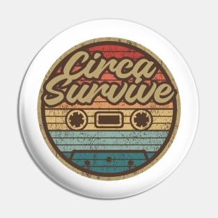 Circa Survive Retro Cassette Circle Pin