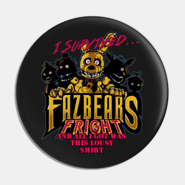 I Survived...FNAF3 Tee Pin by VALMEZA602