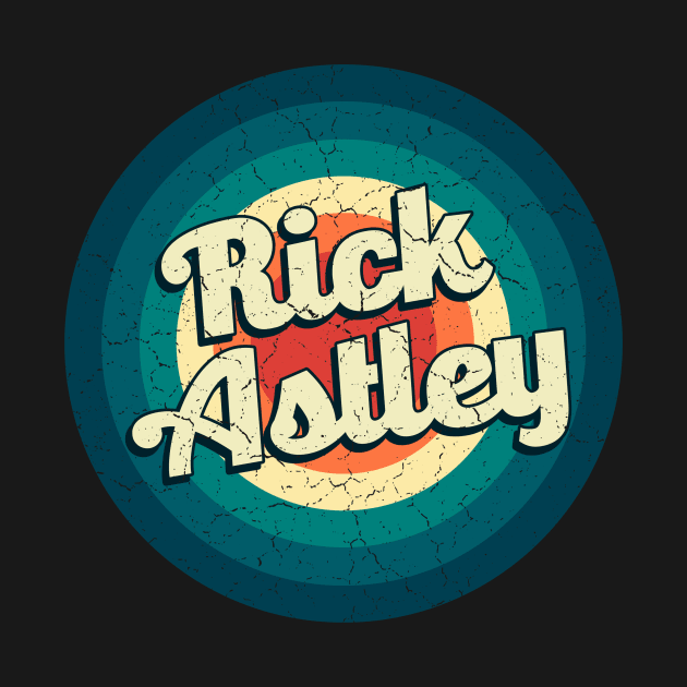 Graphic Rick Name Retro Vintage Circle by Mysterious Astral City