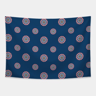 circle of circles pattern Tapestry