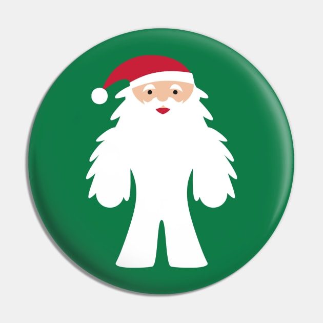 Funny Yeti Santa Claus Pin by MedleyDesigns67