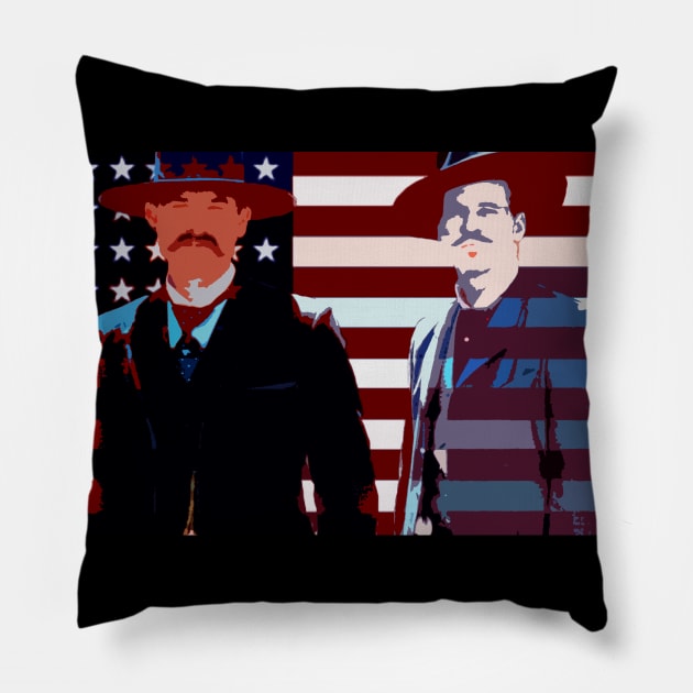 doc and wyatt Pillow by oryan80