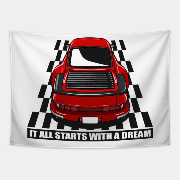 Porsche Dream Car Tapestry by HSDESIGNS