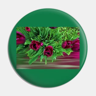 Maroon Tulips Pin