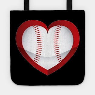 Mother_s Day Gift Distressed Heart Baseball Heart Mom Tote