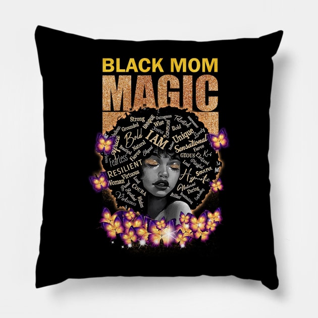 Black Mom Magic, Black Mom, Black Girl Magic Pillow by UrbanLifeApparel