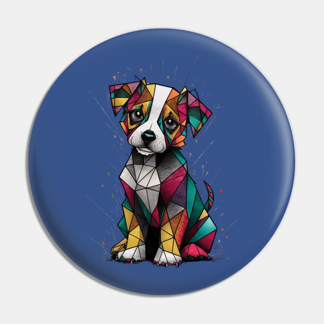 Geometric puppy Pin by Dylante