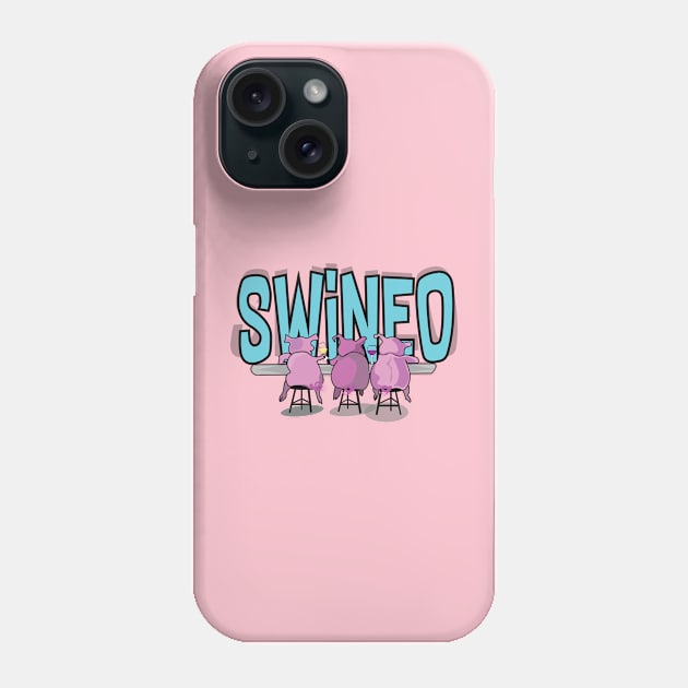 Swineo Wine Tasting Phone Case by ByersArtLab