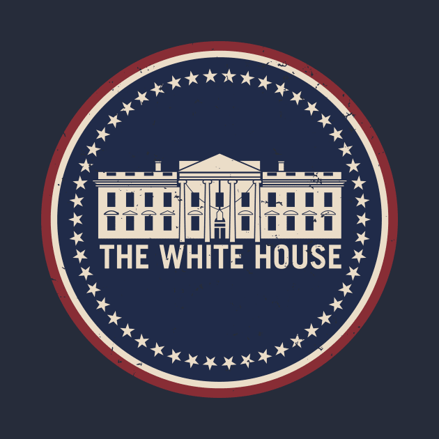 The White House Washington D.C. Vintage Style Logo by hobrath