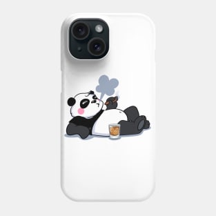 Smoking Dandy Panda with Whiskey Phone Case