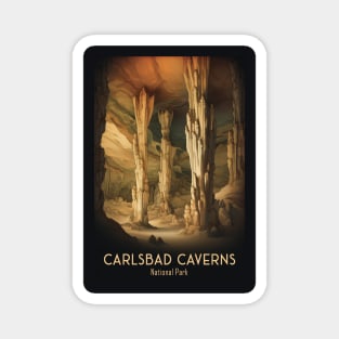 Carlsbad Caverns National Park Vintage Travel  Poster Magnet