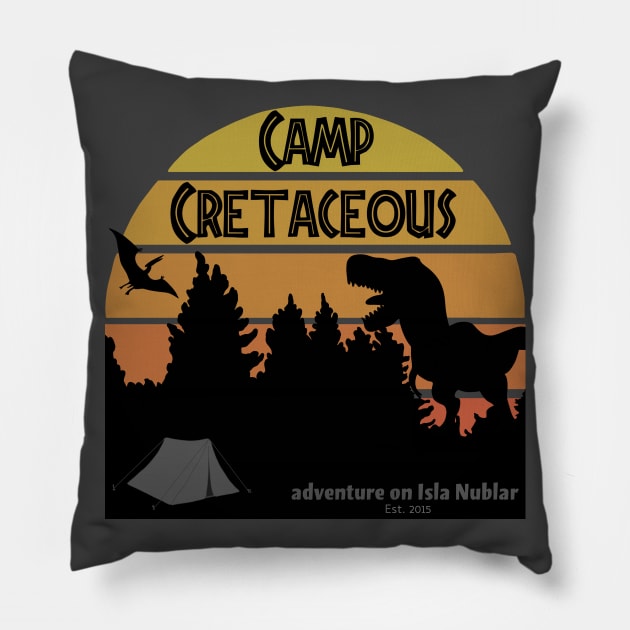 Camp Cretaceous Pillow by Slightly Unhinged