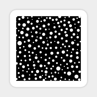 Dots Black and White Pattern Magnet