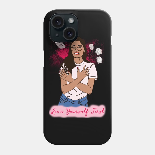 Love yourself first Phone Case by By Diane Maclaine