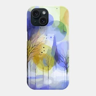 Colorful Purple Abstract Trees Phone Case