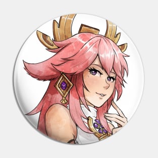 Sketchy Yae Miko Pin