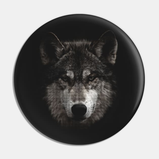 Animal Wolf Halftone Pin by petterart