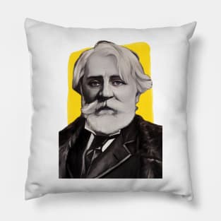 Russian Novelist Ivan Turgenev illustration Pillow