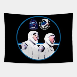 Spacex NASA Demo-2 DM-2 Crew Dragon spacecraft Hurley Behnken Tapestry