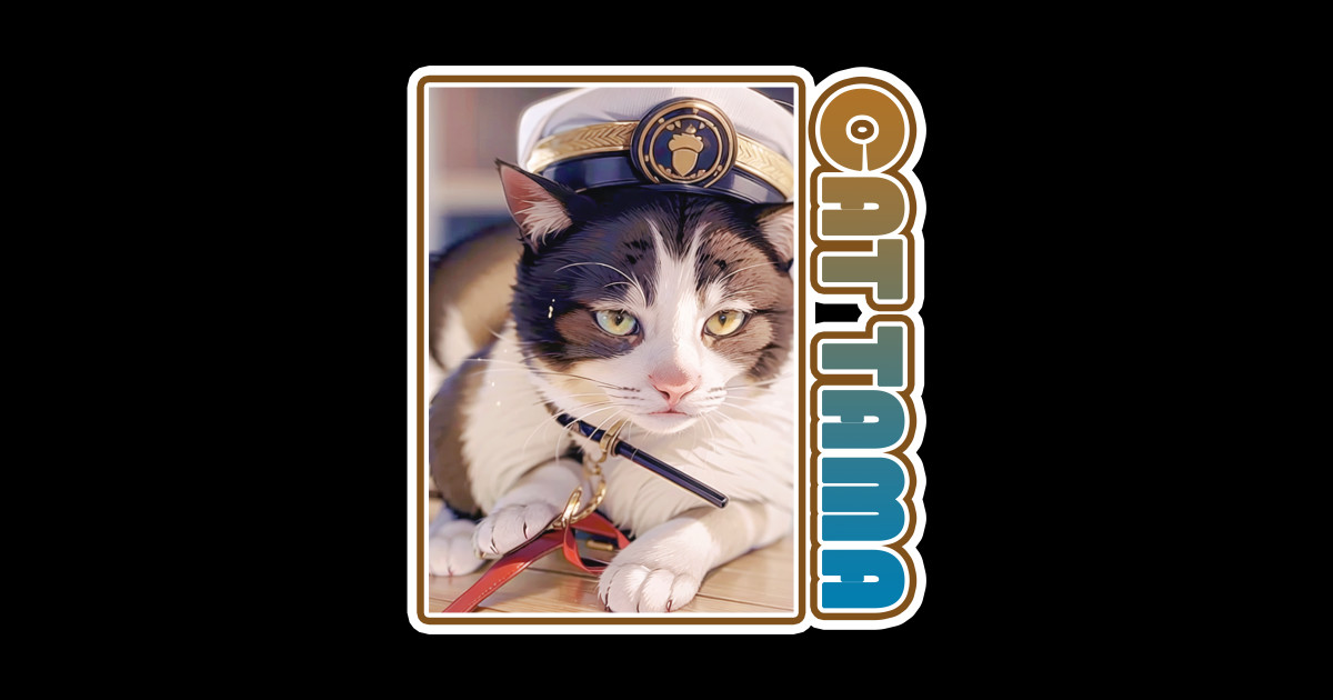 Tama Super Station Master - Popular Cat Webmaster - Sticker | TeePublic