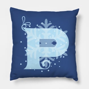 Winter Letter P Pillow