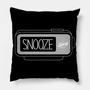 Snooze Alarm Clock White Pillow