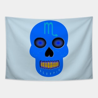 Star Sign Skull Scorpio Tapestry