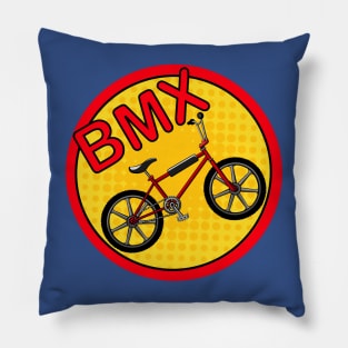 Red BMX Bike Jumper Pillow
