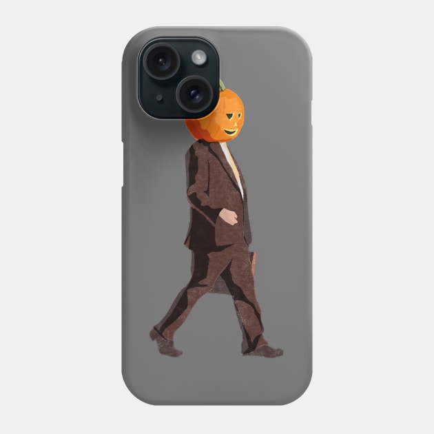 Dwight Schrute with a Pumpkin Head Phone Case by StrayArte