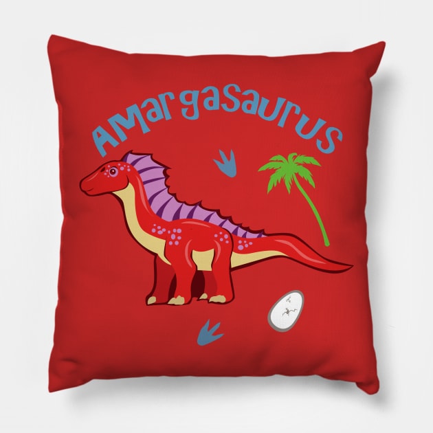 Cute Amargasaurus Pillow by SakuraDragon